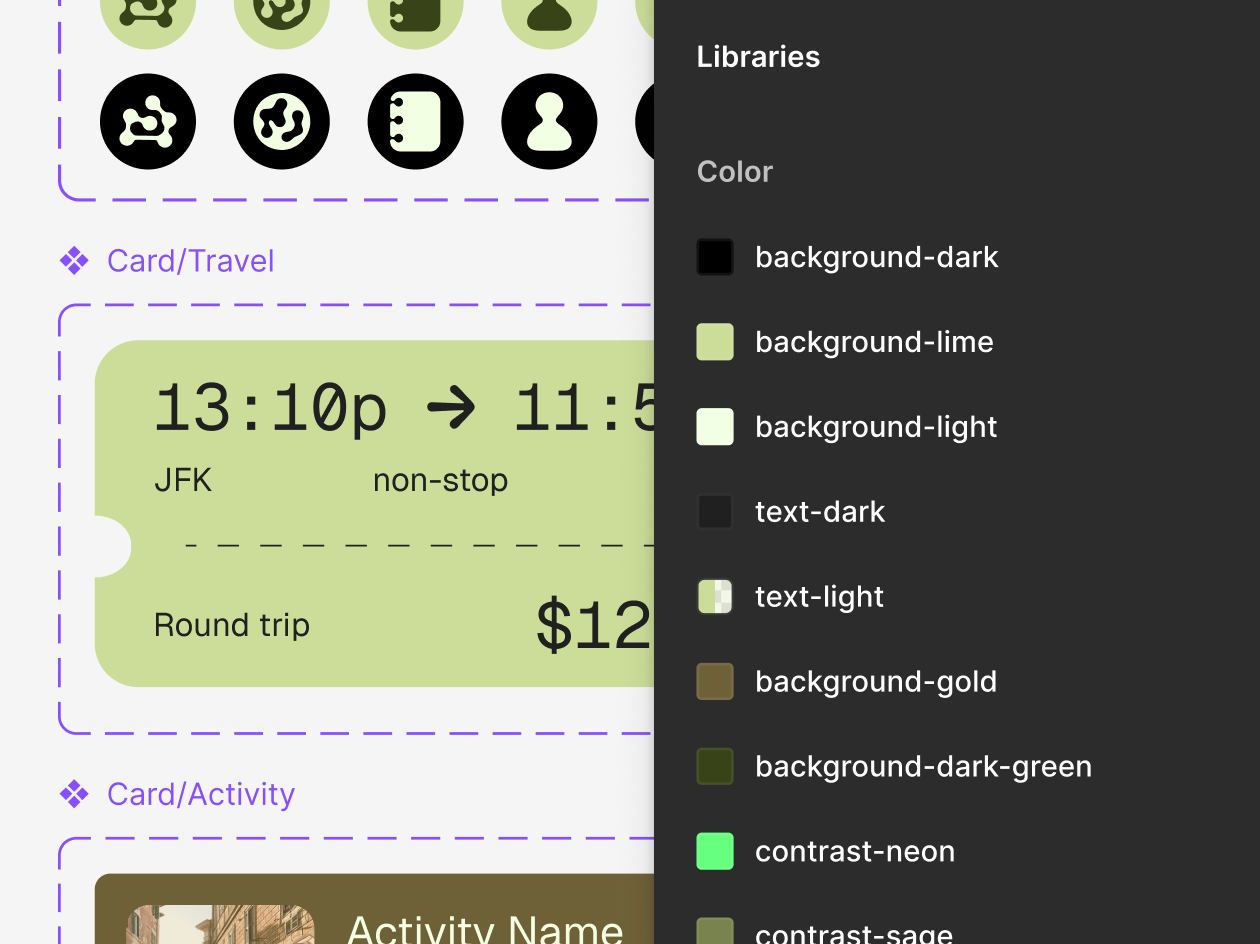 Figma design handoff to developers with code specs